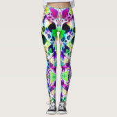 Rustikale Wasserfarbe mit Löchern und Ausschnitten Leggings (Vorderseite)