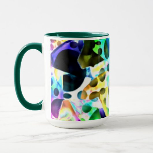 Rustikale Wasserfarbe mit Löchern und Ausschnitten Tasse (Links)