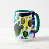 Rustikale Wasserfarbe mit Löchern und Ausschnitten Tasse (VorderseiteRechts)