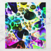 Rustikale Wasserfarbe mit Löchern und Ausschnitten Weinetikett (Einzelnes Label)