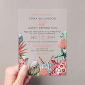 Rustikale Wasserfarbe Muscheln Starfish Beach Hoch Acryleinladungen (Insitu (Handheld))