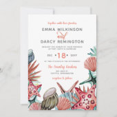 Rustikale Wasserfarbe Muscheln Starfish Beach Hoch Einladung (Vorderseite)