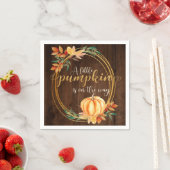 Rustikale Wasserfarbe Orange Pumpkin Fall Babydusc Serviette (Beispiel)