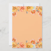 Rustikale Wasserfarbe Orange Pumpkins Hochzeit im  Einladung (Rückseite)