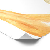 Rustikale Wasserfarbe Pumpkin Baby Dusche Willkomm Poster (Ecke)