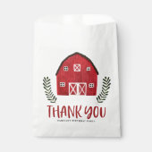 Rustikale Wasserfarbe Rotes Scheunen-Bauernhaus-Ge Geschenktütchen (Vorderseite)