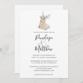 Rustikale Wasserfarbe Saisonale Skaten Einladung (Vorne/Hinten)