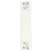 Rustikale Wasserfarbe Schneeberg Winter Kurzer Tischläufer (Vorderseite)