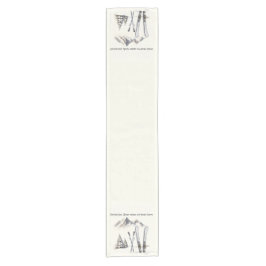 Rustikale Wasserfarbe Schneeberg Winter Kurzer Tischläufer