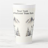 Rustikale Wasserfarbe Schneeberg Winter Milchtasse (Vorderseite)