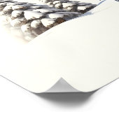 Rustikale Wasserfarbe Schneeberg Winter Poster (Ecke)