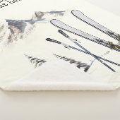 Rustikale Wasserfarbe Schneeberg Winter Sherpadecke (3/4)