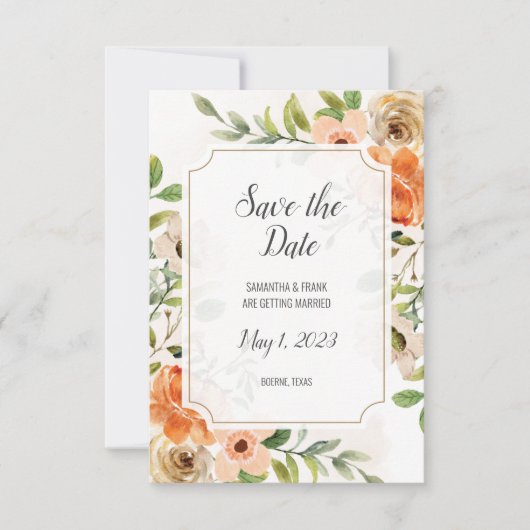 Rustikale Wasserfarbe Terracotta (Vorderseite)