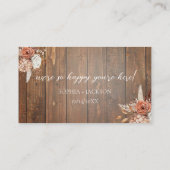 Rustikale Wasserfarbe Terracotta Platzkarte (Rückseite)