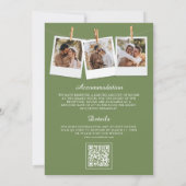 Rustikale Wasserfarbe Toskana QR Code Hochzeit Einladung (Rückseite)