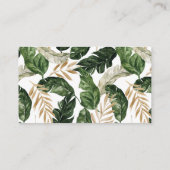 Rustikale Wasserfarbe Tropische Vegetation Windelw Begleitkarte (Rückseite)