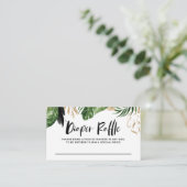 Rustikale Wasserfarbe Tropische Vegetation Windelw Begleitkarte (Stehend Vorderseite)