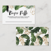 Rustikale Wasserfarbe Tropische Vegetation Windelw Begleitkarte (Vorne/Hinten)