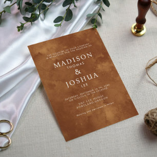 Rustikale Wasserfarbe Wilde Vegetation Fern Weddin Einladung