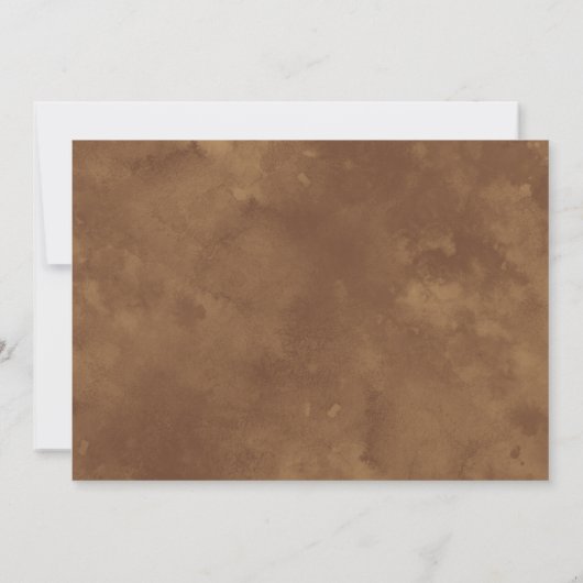 Rustikale Wasserfarbe Wilde Vegetation Fern Weddin Einladung (Rückseite)