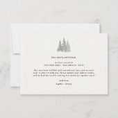 Rustikale Wasserfarbe Wir haben den Pinienwald ver Ankündigung (Rückseite)