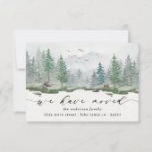 Rustikale Wasserfarbe Wir haben Skriptkiefernbäume Ankündigung (Vorderseite)