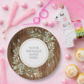 Rustikale Wasserfarben Blätter Feiern Pappteller (Party)