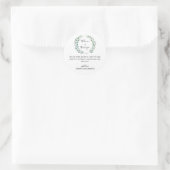 Rustikale Wasserfarben-Blätter Hochzeit Willkommen Runder Aufkleber (Tasche)