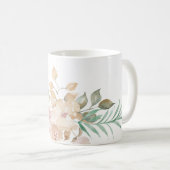 Rustikale Wasserfarben Florals auf der Bühne Grüne Kaffeetasse (VorderseiteRechts)