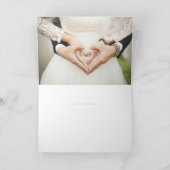 Rustikale Wasserfarben Florals auf Sage Green Wedd Dankeskarte (Innenseite)