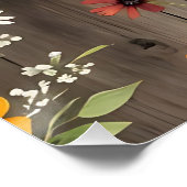 Rustikale Wasserfarben Florals mit Wildblumen Poster (Ecke)