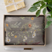 Rustikale Wasserfarben Florals mit Wildblumen Seidenpapier (Geschenk)