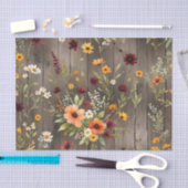 Rustikale Wasserfarben Florals mit Wildblumen Seidenpapier (Handwerk)