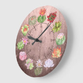 Rustikale Wasserfarben Große Wanduhr (Winkel)