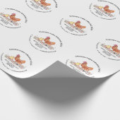 Rustikale Wasserfarben-Henne | Farmhaus Frische Ei Geschenkpapier (Ecke)
