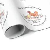 Rustikale Wasserfarben-Henne | Farmhaus Frische Ei Geschenkpapier (Rolleneckpunkt)