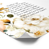 Rustikale Wasserfarben Herbst Blume Poster (Ecke)