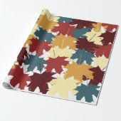 Rustikale Wasserfarben Herbst Herbst Blätter Geschenkpapier (Ungerollt)