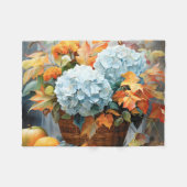 Rustikale Wasserfarben Herbstblumen-Schale Fleecedecke (Vorderseite (Horizontal))