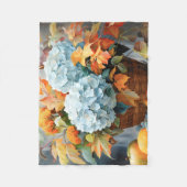Rustikale Wasserfarben Herbstblumen-Schale Fleecedecke (Vorderseite)
