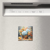 Rustikale Wasserfarben Herbstblumen-Schale Magnet (In Situ (Geschirrspüler))