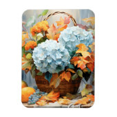 Rustikale Wasserfarben Herbstblumen-Schale Magnet (Vertikal)