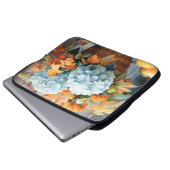 Rustikale Wasserfarben-Herbstblumenkörbchen Laptopschutzhülle (Vorne Knopf)
