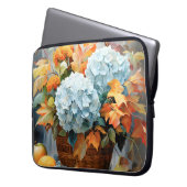 Rustikale Wasserfarben-Herbstblumenkörbchen Laptopschutzhülle (Vorderseite Links)