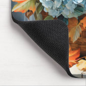 Rustikale Wasserfarben Herbstblumenkörbchen Mousepad (Ecke)