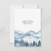 Rustikale Wasserfarben-Hochzeit im Wald Save The Date (Rückseite)
