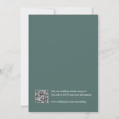 Rustikale Wasserfarben-Hochzeit mit QR-Code in den Einladung (Rückseite)