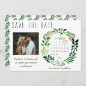 Rustikale Wasserfarben - Hochzeitsskalender Herzst Save The Date (Vorne/Hinten)