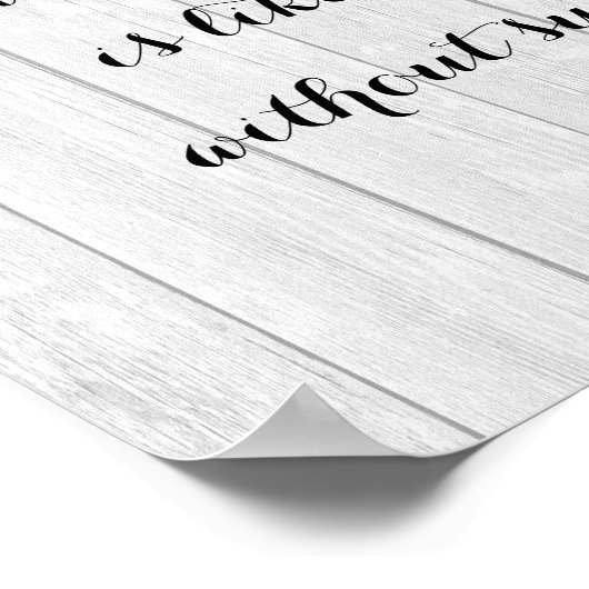 Rustikale Wasserfarben-Hydrangeas mit Sommerangebo Poster (Ecke)