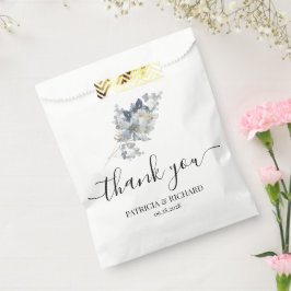 Rustikale Wasserfarben-Illustration Blumenarrangem Geschenktütchen